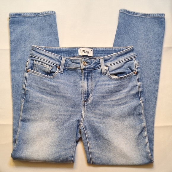 Paige Women's Seawater Distressed Jeans - Size 28 - DNME77 Amber - Picture 5 of 8